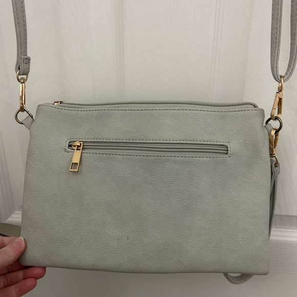 Grey with Stripes Shoulder Bag/Clutch - Picture 7 of 7